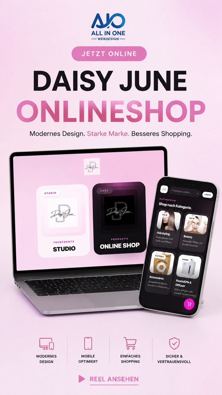 Daisy June Website und Online-Shop von All in One Webdesign